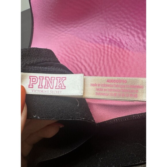 PINK Victoria’s Secret Wear Everywhere Lightly Lined Bra Black 40DDD #1237 - Picture 6 of 7